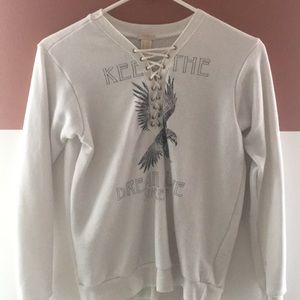 Forever 21 girls white long sleeve shirt